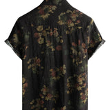 Katoenen Strandshirt voor Mannen met Korte Mouwen