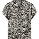 Korte Mouwen Leeuwenkop Shirt voor Mannen