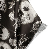 Katoenen Overhemd met Knopen Cool met Roze Skul in Bloemen voor Mannen, Punk Rock and Roll