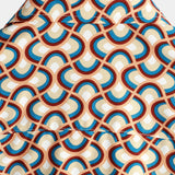 Zomer Katoenen Overhemd met Korte Mouwen voor Mannen, Retro, Knopen, Vintage, Geometrisch, Cirkels, Cool