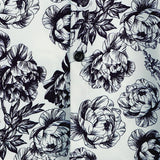 Korte Mouwen Katoenen Shirt met Bloemen Skull Print in Punk Rock Stijl voor Mannen