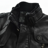 Elegante Lange Leren Motorjas