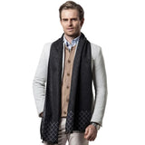 Champs Élysées herensjaal van kasjmier en merino – Zwart