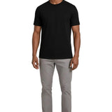 Heren T-shirt Slim-Fit Gemerceriseerd in Zwarte Kleur