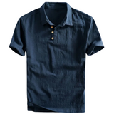 Polo T-shirt San Julian met Linnen Afwerking