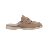 Beige suède herenmuiltjes – mediterraan model