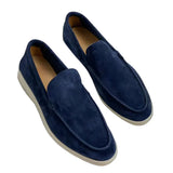 Klassieke suède herenloafers