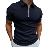 Gregorio - moderne polo met rits tot halverwege