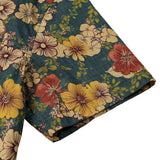 Korte mouwen shirt van ademend katoen met vintage botanische print voor mannen