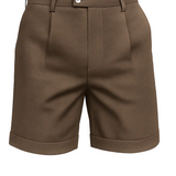 Mannelijke shorts met plooien en zakken – Taupe en universeel