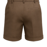 Heren shorts met plooien en zakken – Taupe en universeel