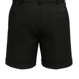 Heren shorts met plooien en zakken - zwart en universeel