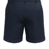 Heren shorts met plooien en zakken – Marineblauw en veelzijdig
