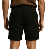 Heren shorts met plooien en zakken - zwart en universeel