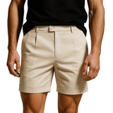 Heren shorts met plooien en zakken – offwhite en universeel