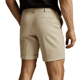 Heren shorts met plooien en zakken – offwhite en universeel