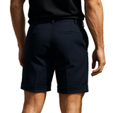 Mannelijke shorts met plooien en zakken – Donkerblauw en veelzijdig