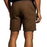 Heren shorts met plooien en zakken – Taupe en universeel