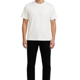 Heren T-shirt van katoen – Ademend korte mouwen ronde hals – Wit