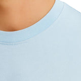 Heren T-shirt van katoen – Ademend korte mouwen ronde hals – Mistig blauw