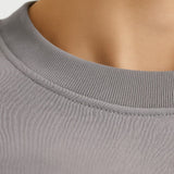 Heren T-shirt van katoen – Ademend korte mouw ronde hals – IJzergrijs