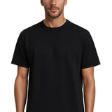 Heren T-shirt van katoen – Ademend, korte mouwen, ronde hals – Zwart-grijs