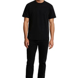 Heren T-shirt van katoen – Ademend, korte mouwen, ronde hals – Zwart-grijs