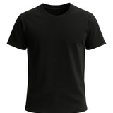 Heren T-shirt van katoen – Ademend, korte mouwen, ronde hals – Zwart-grijs