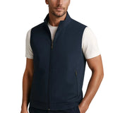 Heren Casual Vest met Staande Kraag en Rits