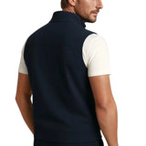 Heren Casual Vest met Staande Kraag en Rits