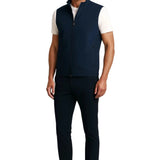 Heren Casual Vest met Staande Kraag en Rits