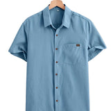 Casual Korte Mouw Katoenen Shirt