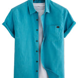 Casual Korte Mouw Katoenen Shirt