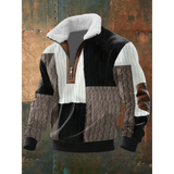 Fleece herentrui met opstaande kraag