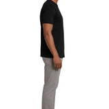 Heren T-shirt Slim-Fit Gemerceriseerd in Zwarte Kleur