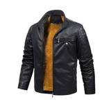 Retro Fleece Leren Voering Jas