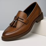 Leren herenloafers met kwastjes