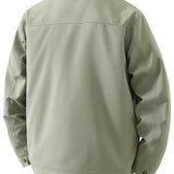 Lichte Twill Jas voor Mannen – Erwtgroen – Regular Fit