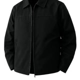 Lichte Twill Jas voor Mannen – Zwart – Regular Fit