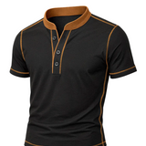 Olivier - henley shirt met ember rand