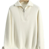 Portofino Kasjmier Sweater met Halve Rits