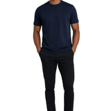 Heren T-Shirt Slim-Fit in Zeeblauwe Kleur