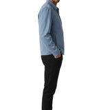 Lichtblauwe Suede Jas voor Mannen – Elegante en Universele Jas voor Elke Dag