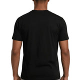 Heren T-shirt Slim-Fit Gemerceriseerd in Zwarte Kleur