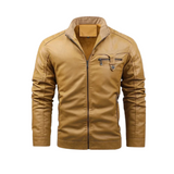 Retro Fleece Leren Voering Jas