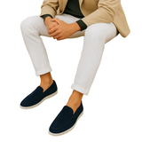 Klassieke suède herenloafers