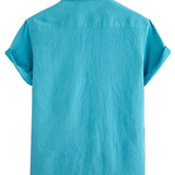 Casual Korte Mouw Katoenen Shirt