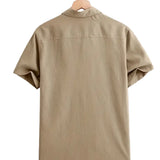 Casual Korte Mouw Katoenen Shirt
