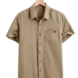 Casual Korte Mouw Katoenen Shirt