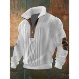 Fleece herentrui met opstaande kraag